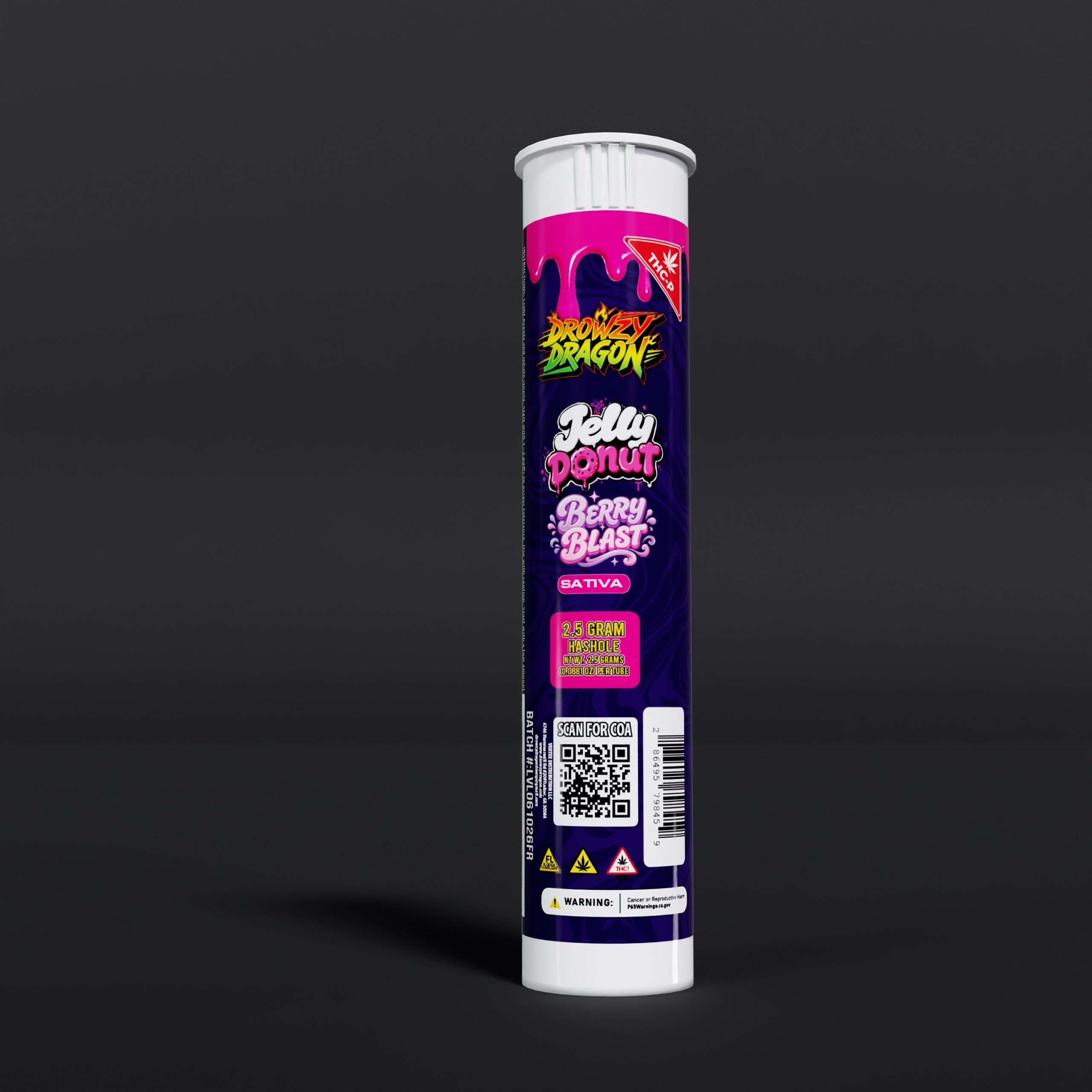 DROWZY DRAGON THCP JELLY DONUT PREROLLS I BERRY BLAST