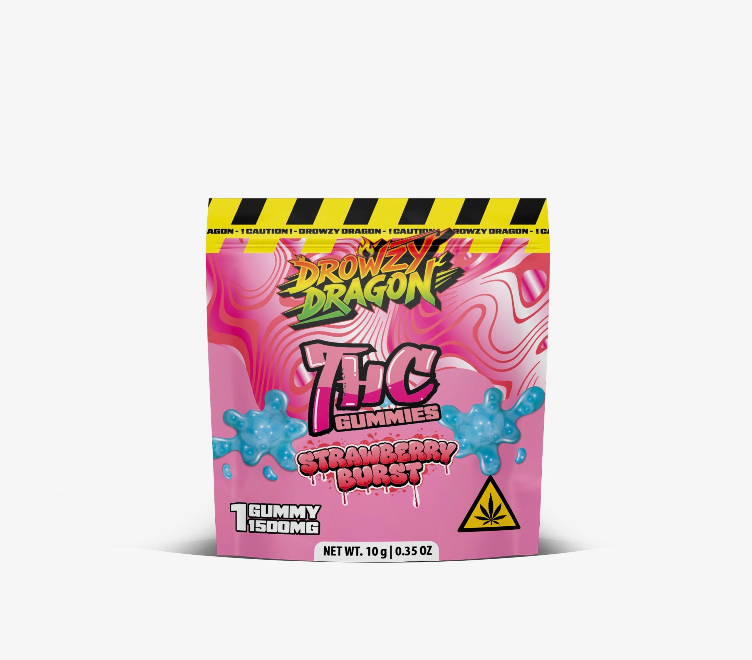 Drowzy Dragon THC Infused Gummies I 1500 MG PER PACK I Strawberry Burst