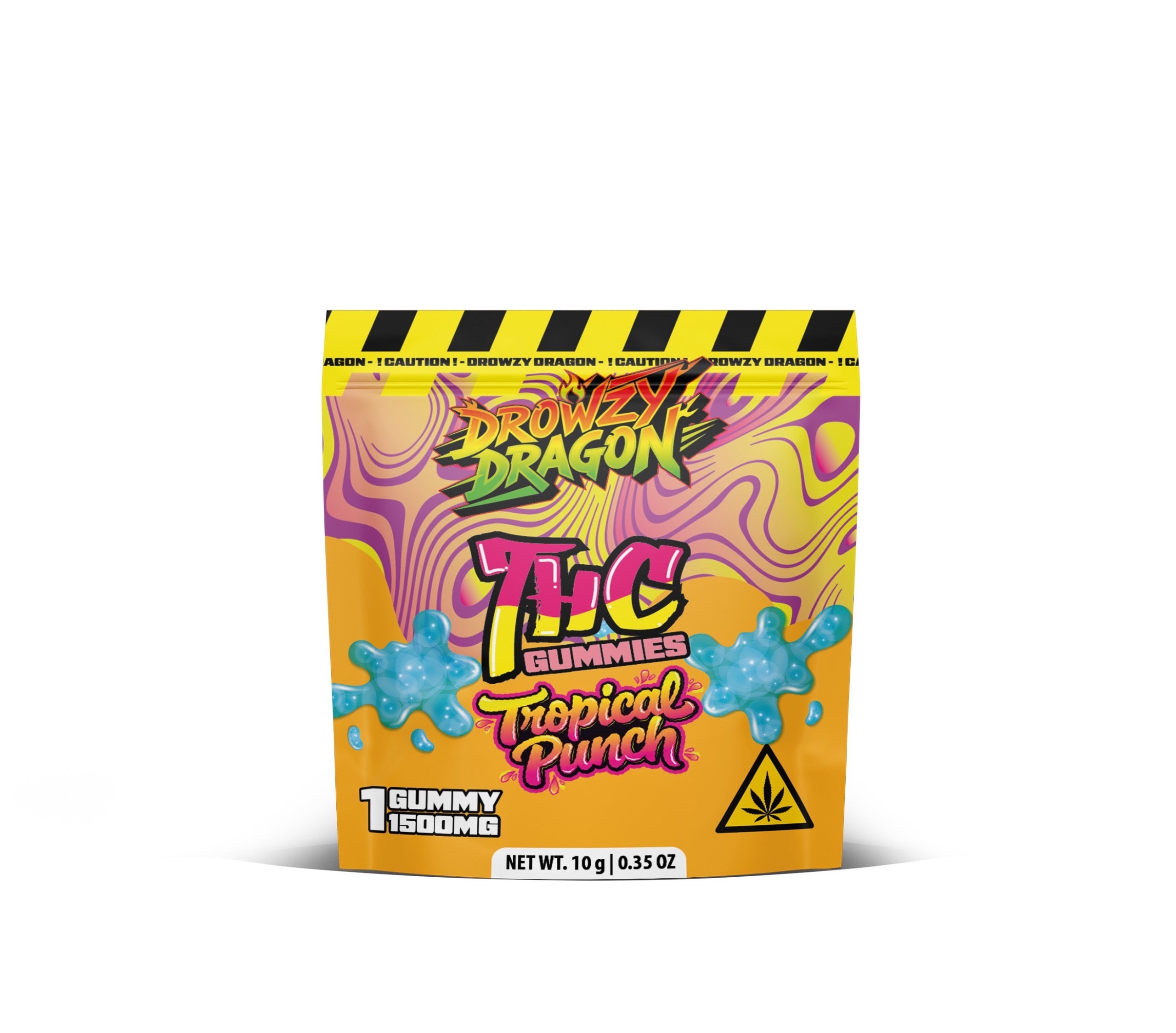 Drowzy Dragon THC Infused Gummies I 1500 MG PER PACK I Tropical Punch